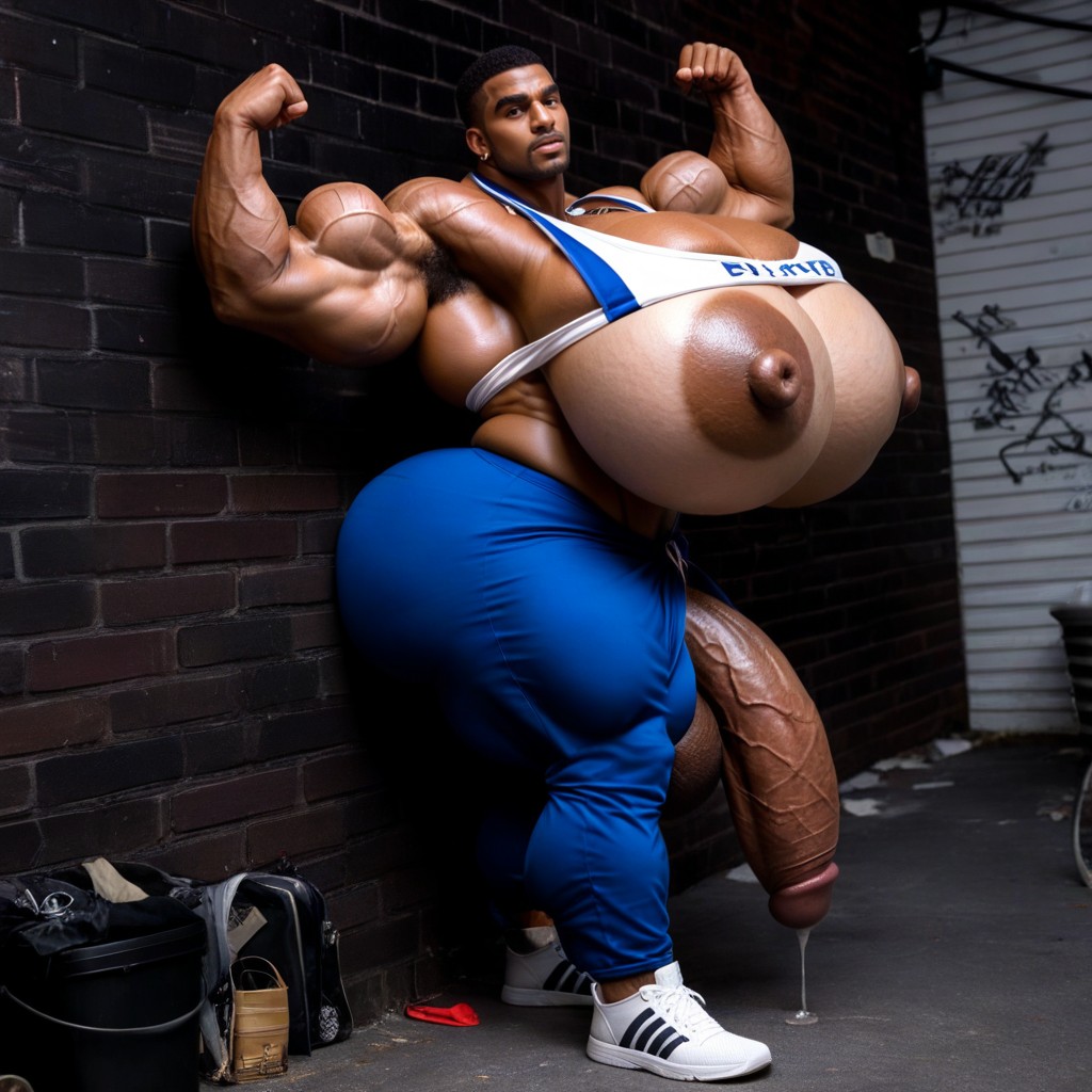 Side View, Wide Angle, Extremely Large Ass AI Gay Porn
