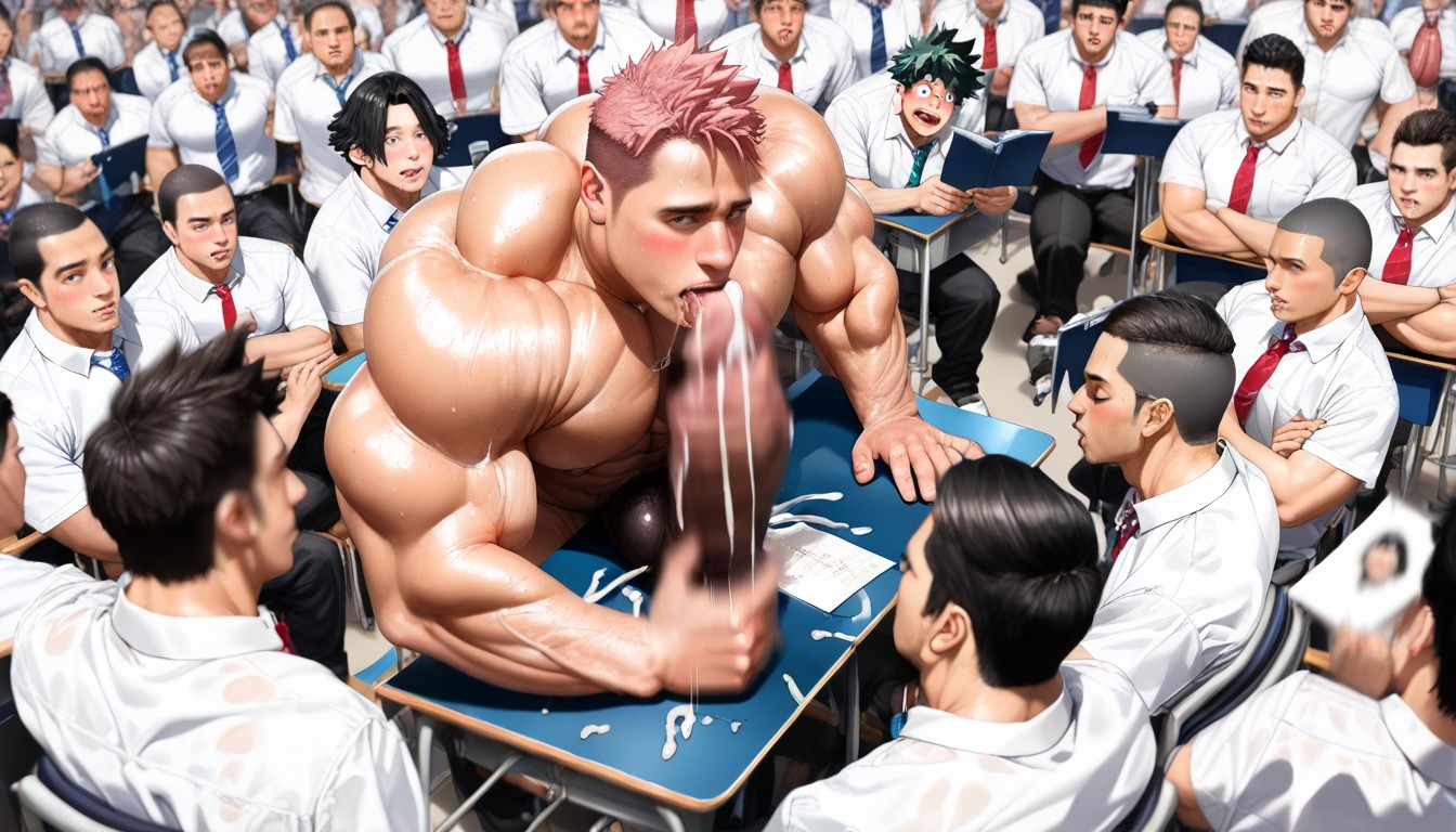 Correct Anatomy, Photorealistic, Men Watching Have Obvious Erect Bulges AI同性戀黃片