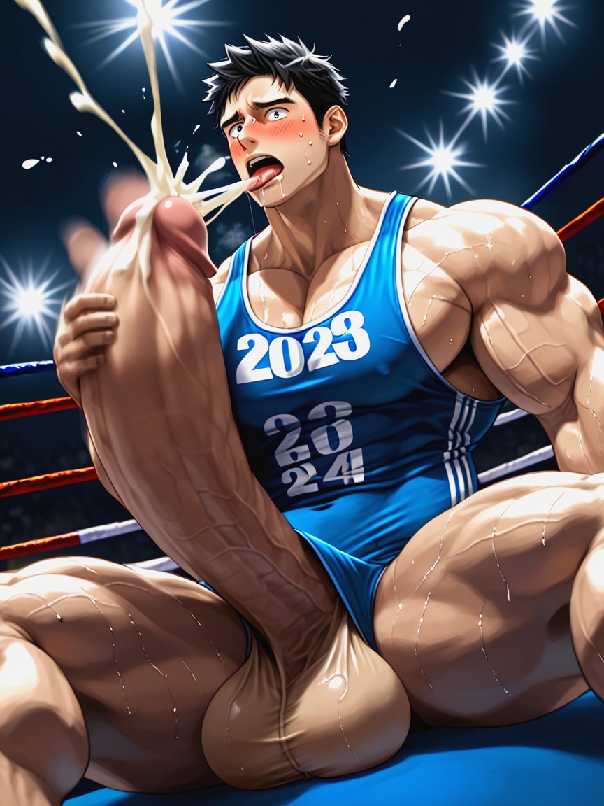 Gigantic Fully Erect Uncut Penis, K, Vibrant ゲイAIポルノ