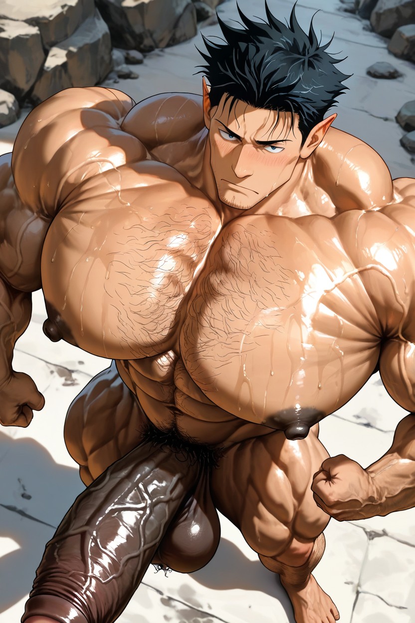 Stubble, Perspective, Foreskin ИИ гей порно
