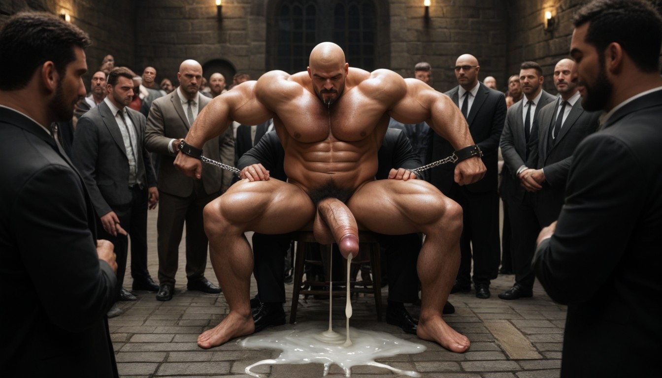 Man Bound In Chains, Huge Cock, Evil Face ゲイAIポルノ