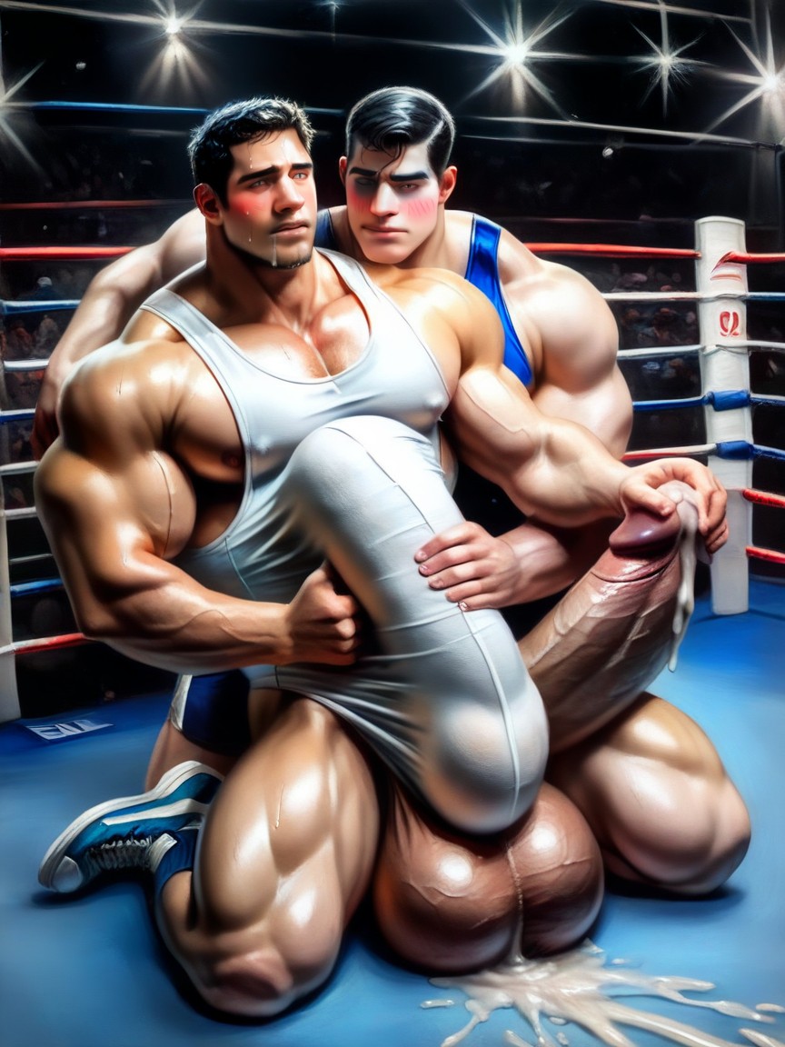 Hugging Cock, Realistic, 夜 ゲイAIポルノ