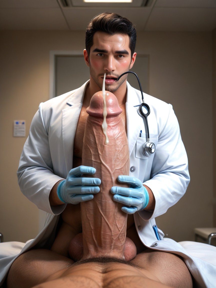 Exam Room Hospital, Hyper Muscle Man, Japanese ゲイAIポルノ