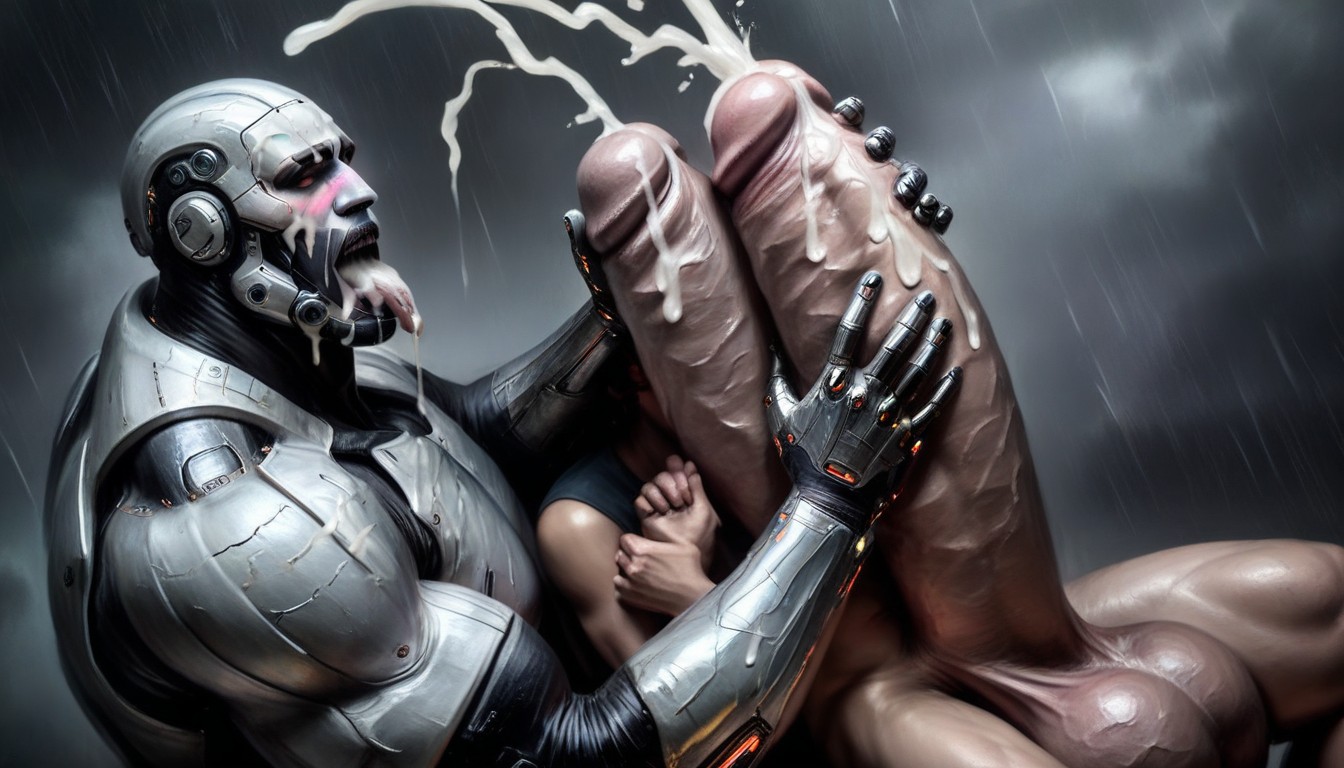 Detailed, Hyper Man Fully Covered In Cum, Extremely Nervous Concerned AI Gay Porn