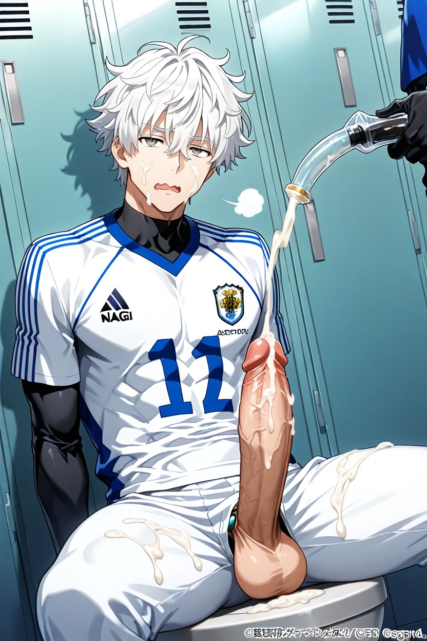 Bangs, Locker Room, Messy Hair AI Gay Porn