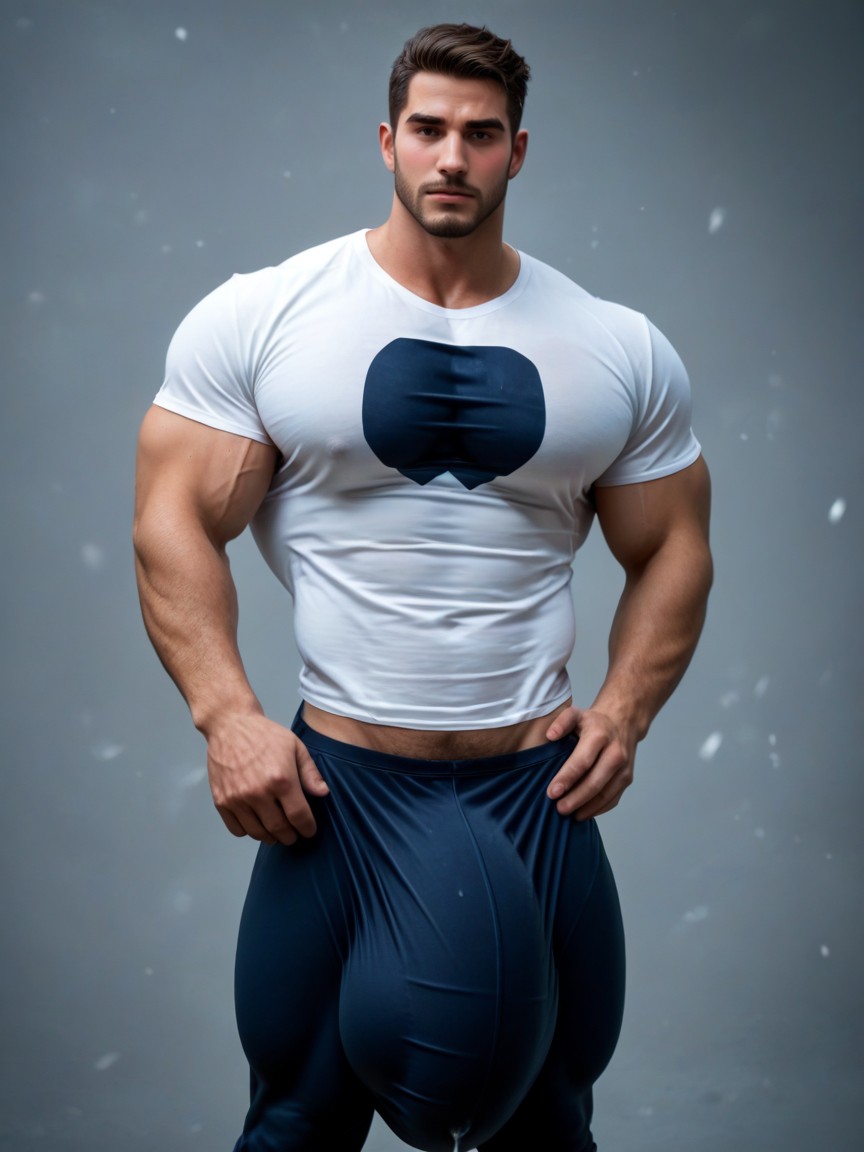 Gigantic Growing Humongous Hyper Cock Outline In Fabric, Gigantic Growing Cock Bulge, Extremely Erect ゲイAIポルノ
