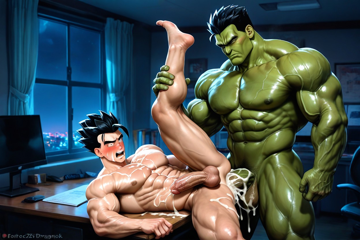 Embarrassed, Realistic Lighting, Dark Room ゲイAIポルノ