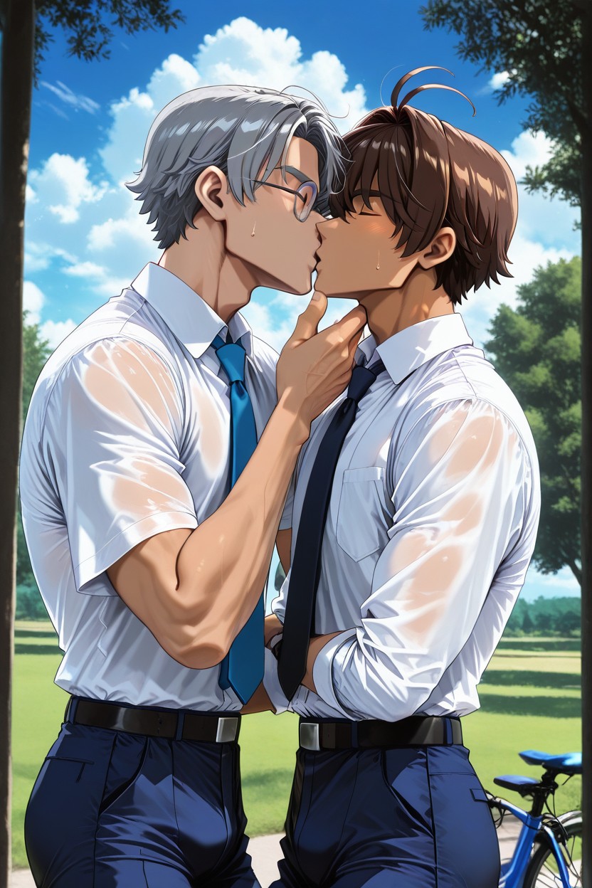 Blue Summer Sky, Mens, Both Wearing Uniform AI同性恋黄片
