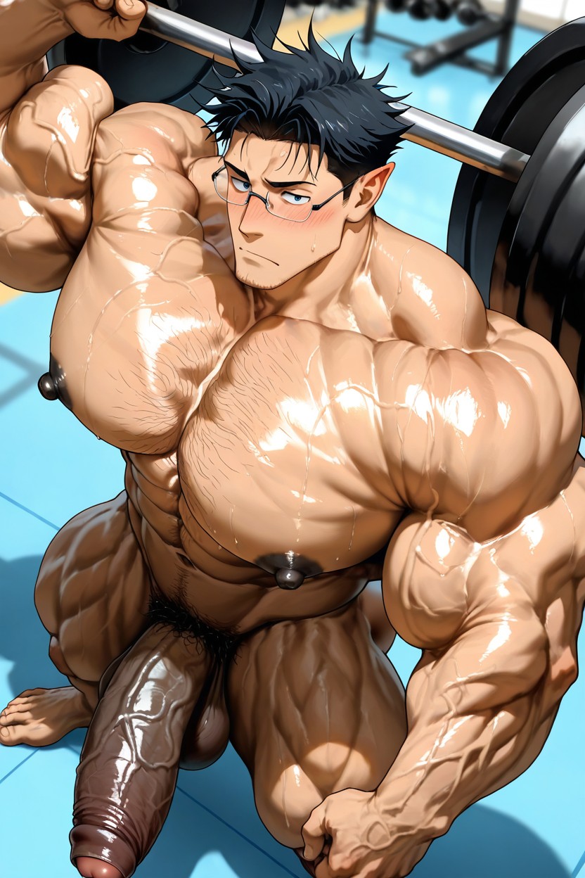 Testicles, Masculine, On The Gym ゲイAIポルノ