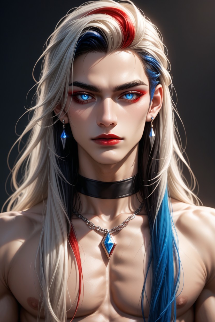 Necklace, Long Hair, 直髮 AI同性戀黃片