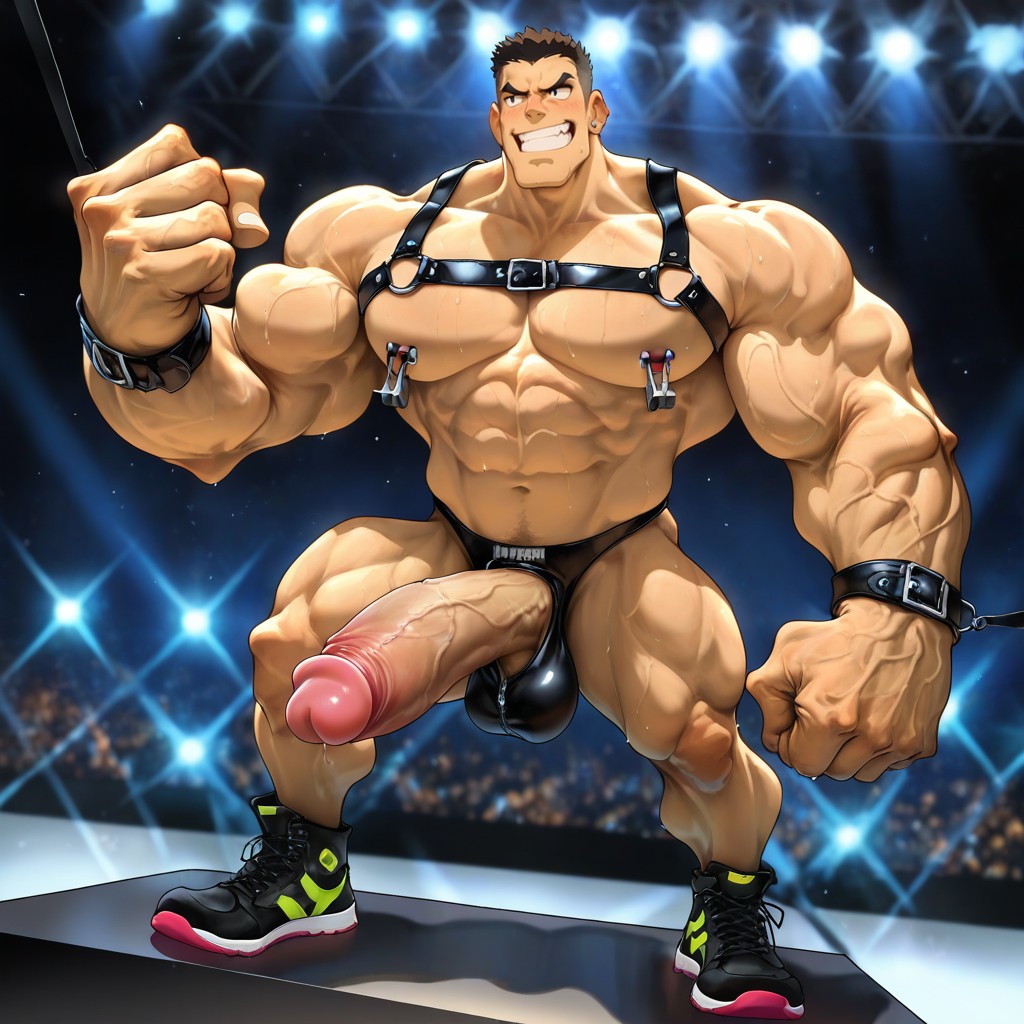 Nipple Piercings, Hdr, Big Hands AI Gay Porn