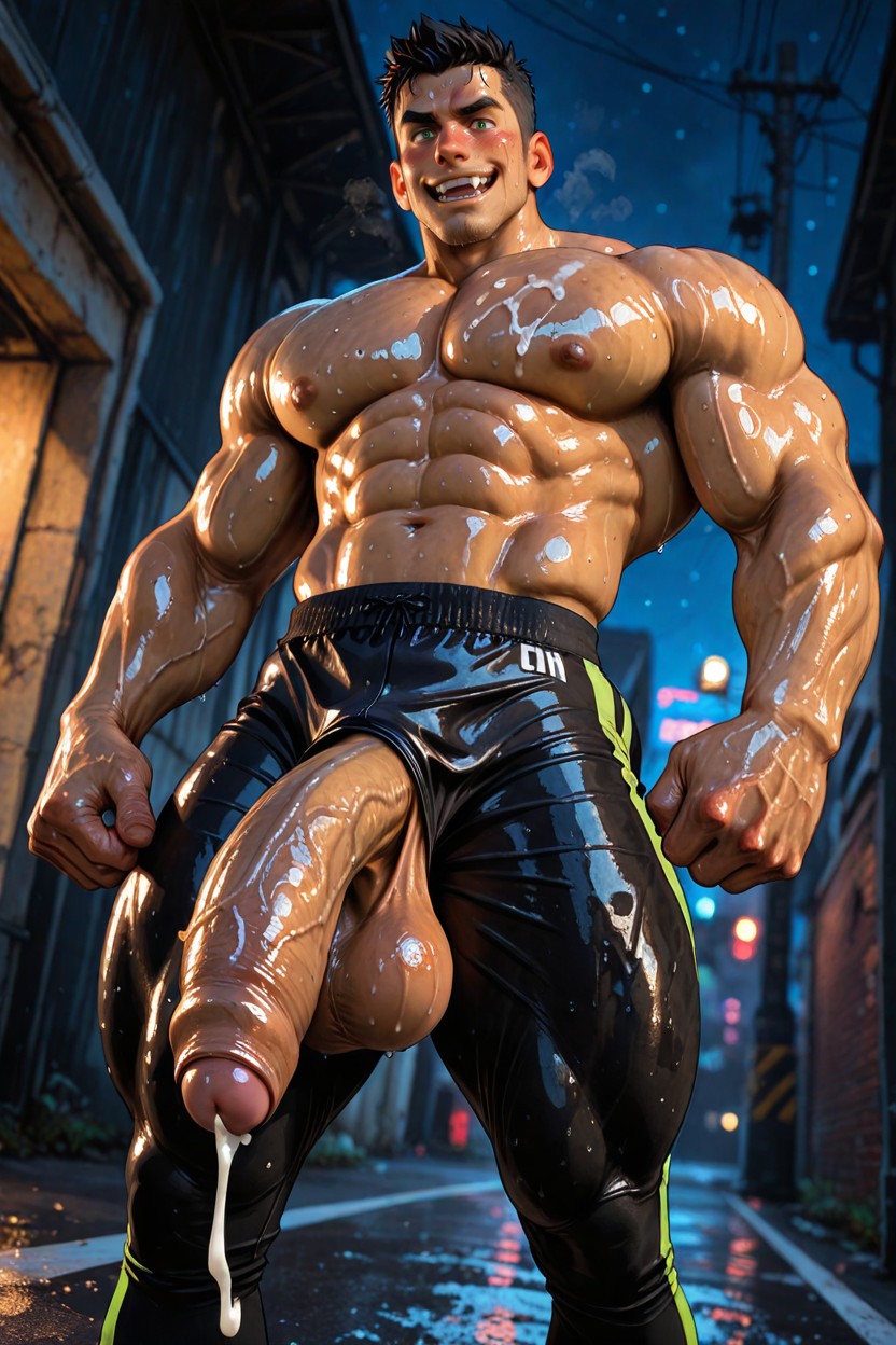 Huge Fingers, Oiled Skin, Photo Set ИИ гей порно