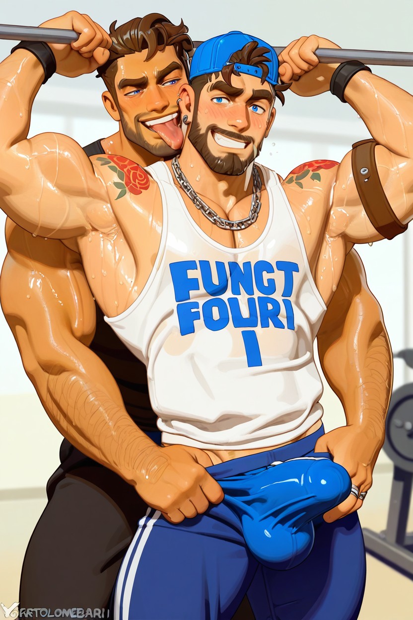 Tonge On His Ear, Pants Pulled Down Flexing, Blushing AI同性戀黃片