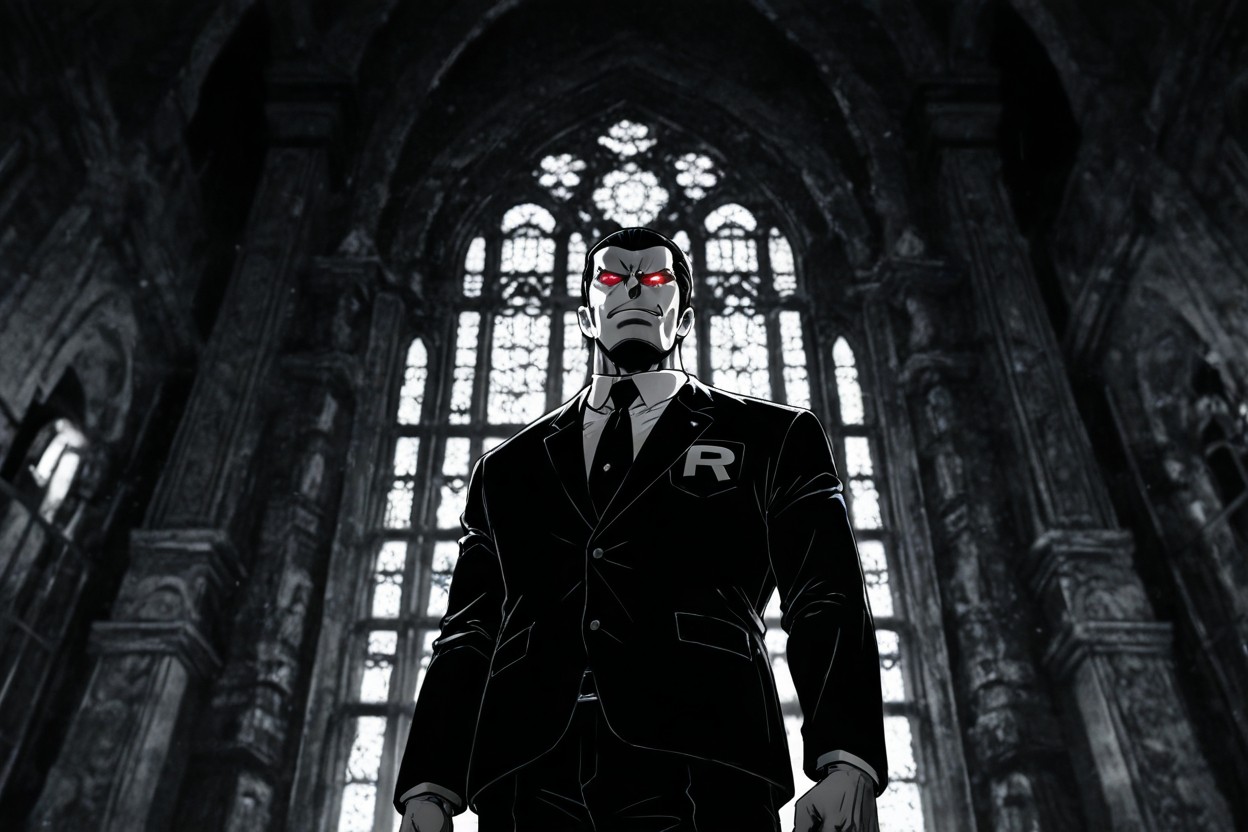 Low Angle Side View Looking Up At Giovanni, Rich Textures, Monochrome ゲイAIポルノ