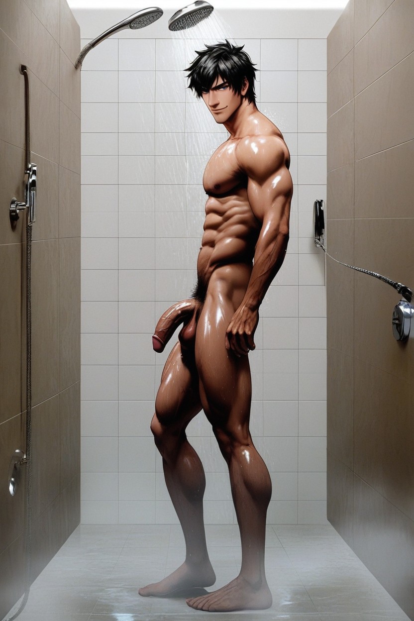 Pixie Hair, Volumetric Light, Big Shower Porno IA Gay