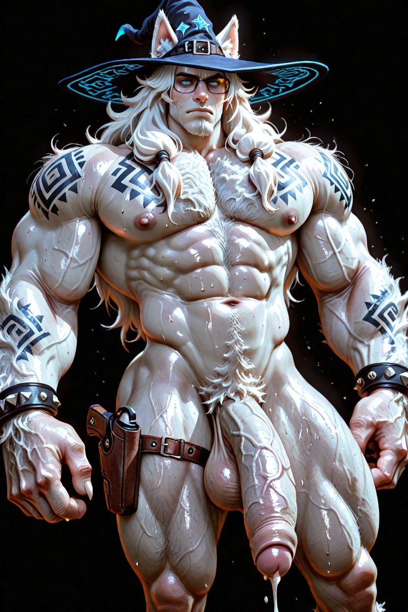 Forbidden Vibe, Massive Gigantic Cock, Colorless Oiled Skin Porno IA Gay