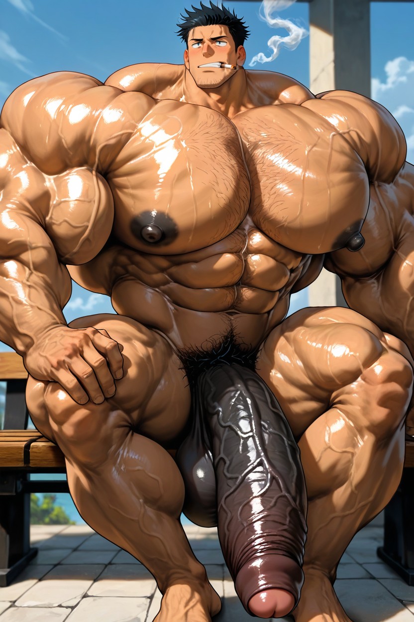 Sexy, Hyper Chest, No Tits Porno gay IA