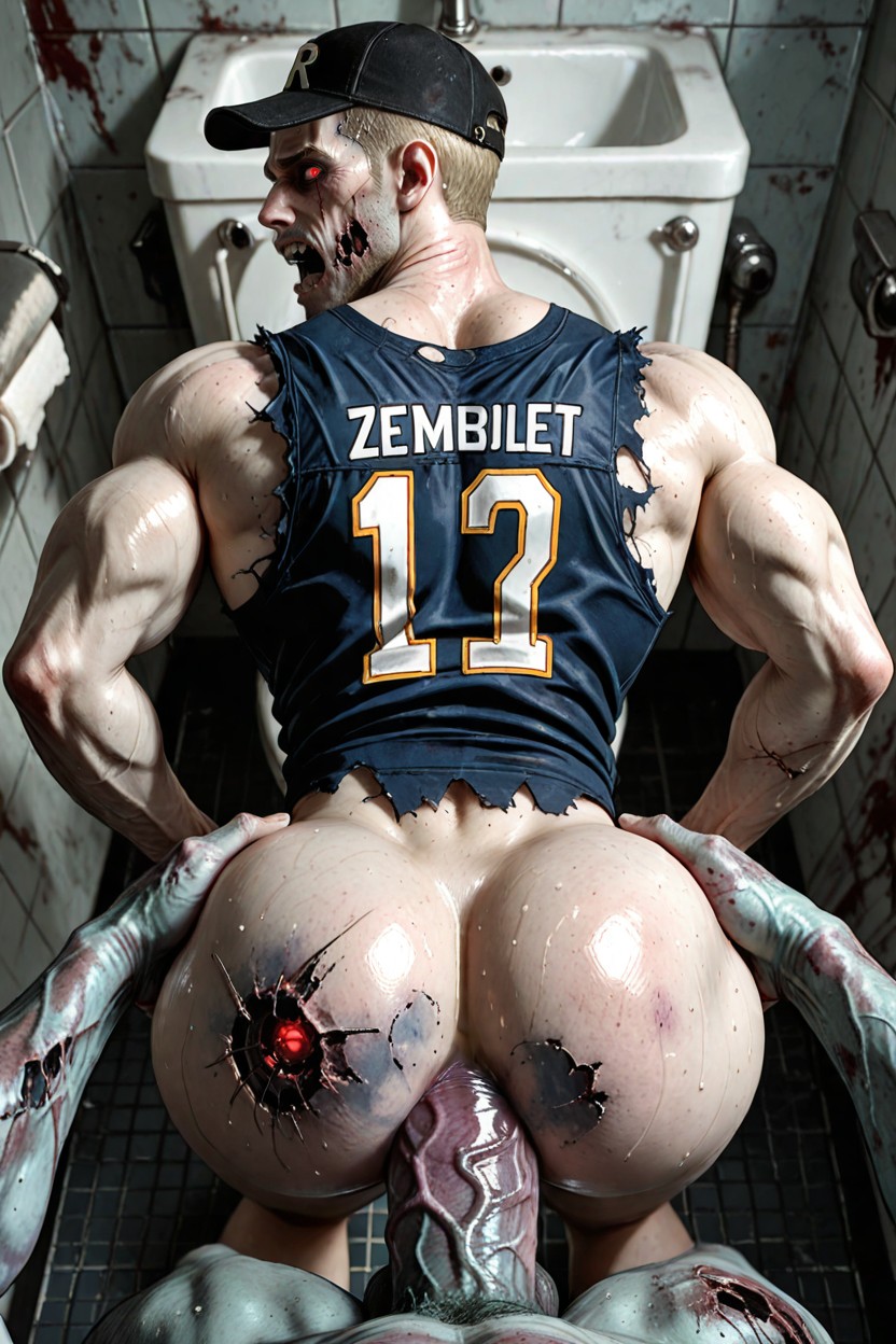 En Sueur, Manos En La Cintura, Zombie Is Being Fucked By A Muscular Male With Swollen Hyper Penis Porno IA Gay