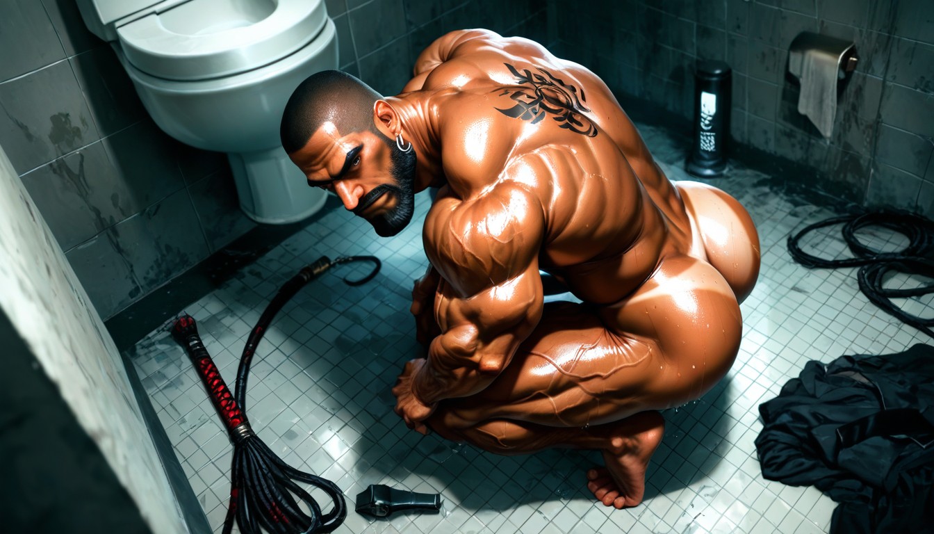 Detailed Muscles, Long Black Beard, Massive Meaty Body 게이 AI 포르노