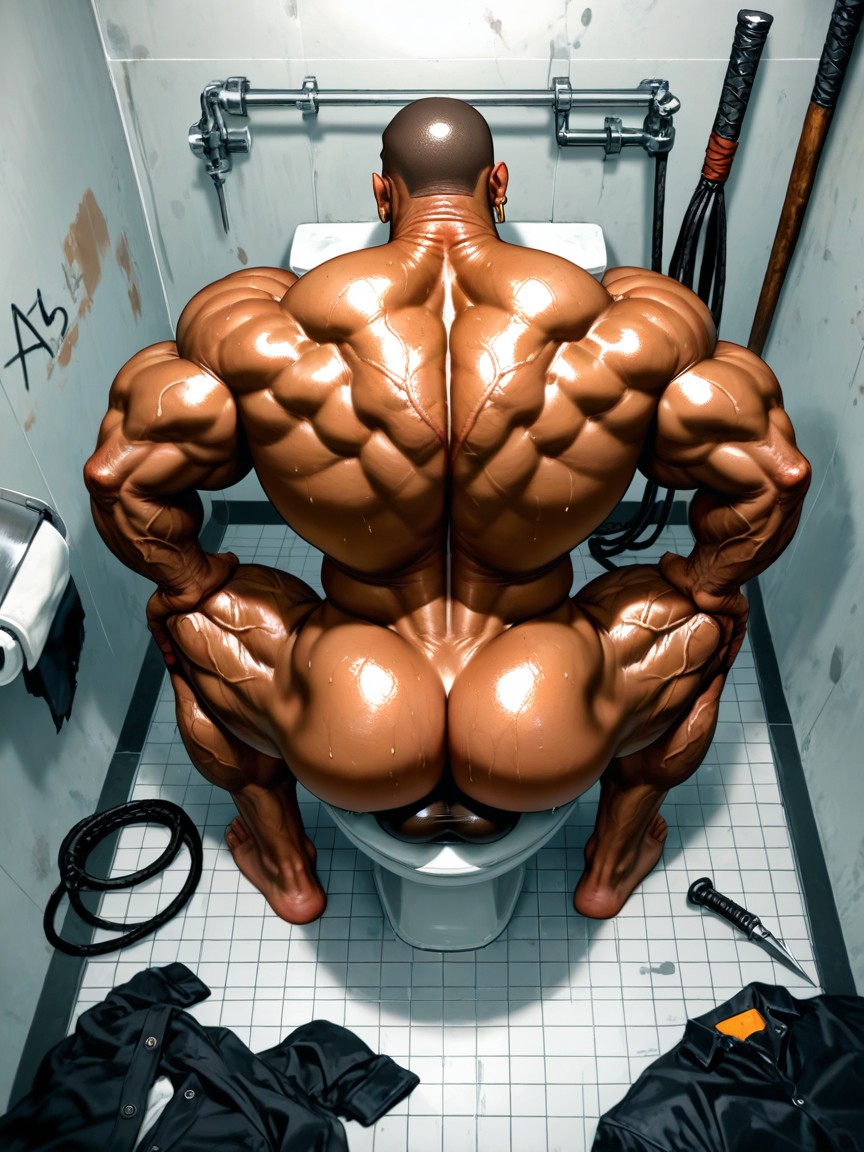 Huge Balls, Huge Calves, Hyper Muscular Body Porno IA Gay