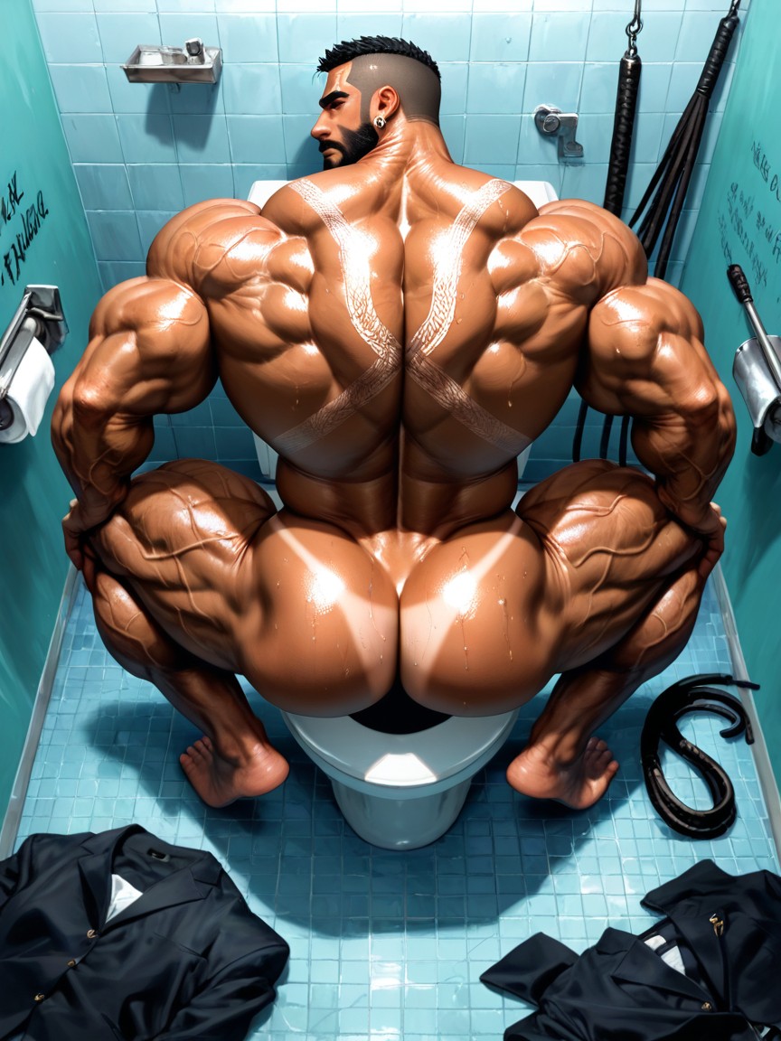 Dark Skin, Detailed Realistic Image, No Hair On Legs Porno IA Gay
