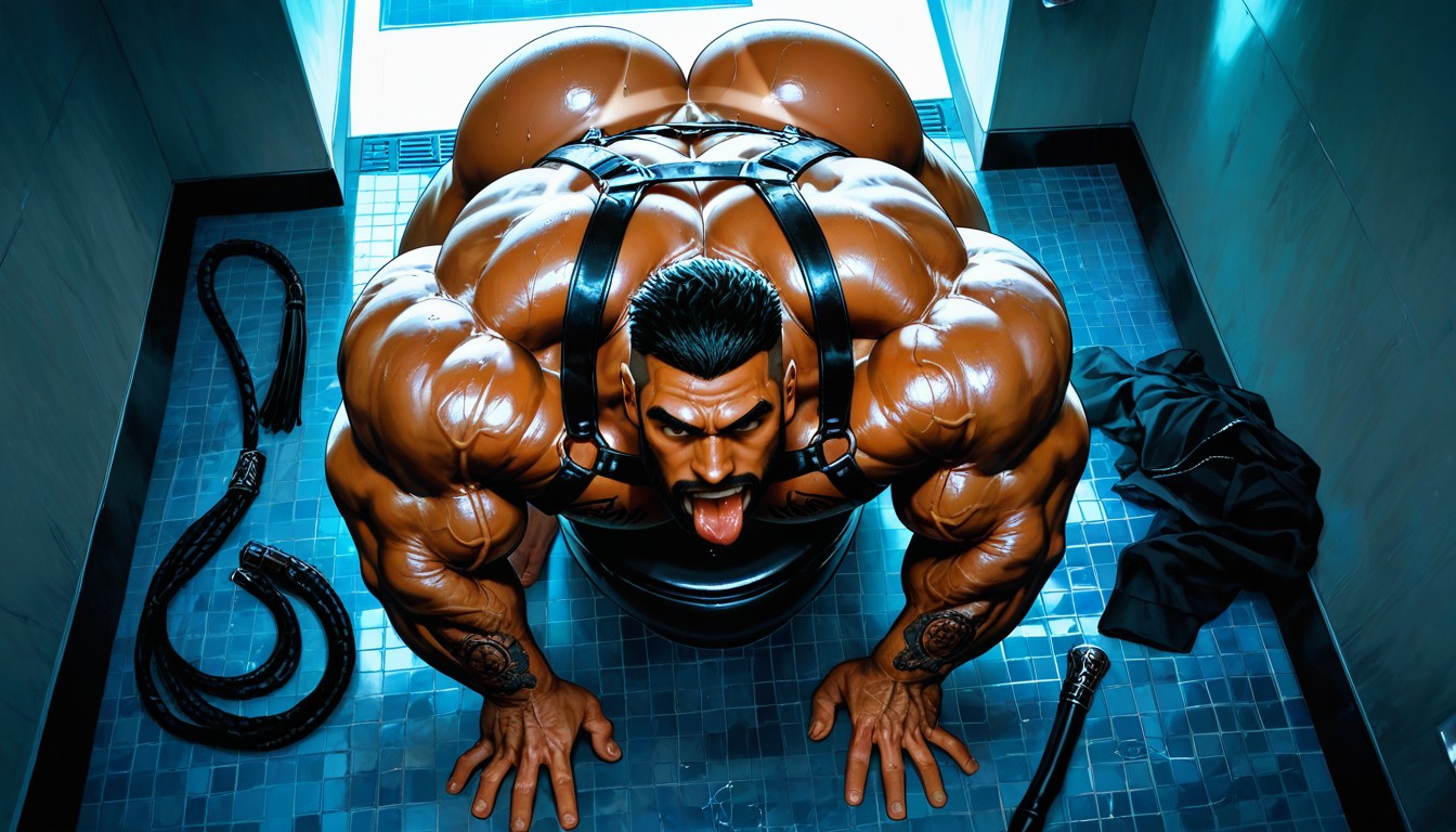 Clothes On Floor, Vascular Muscles, Gloomy Atmosphere Porno IA Gay