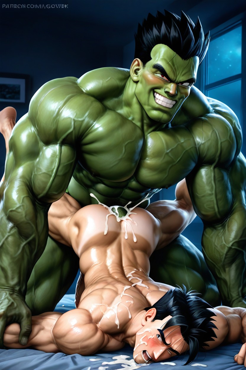 Rough Anal Fuck, Massive Cocks Visible, Nice Obliques Porno IA Gay
