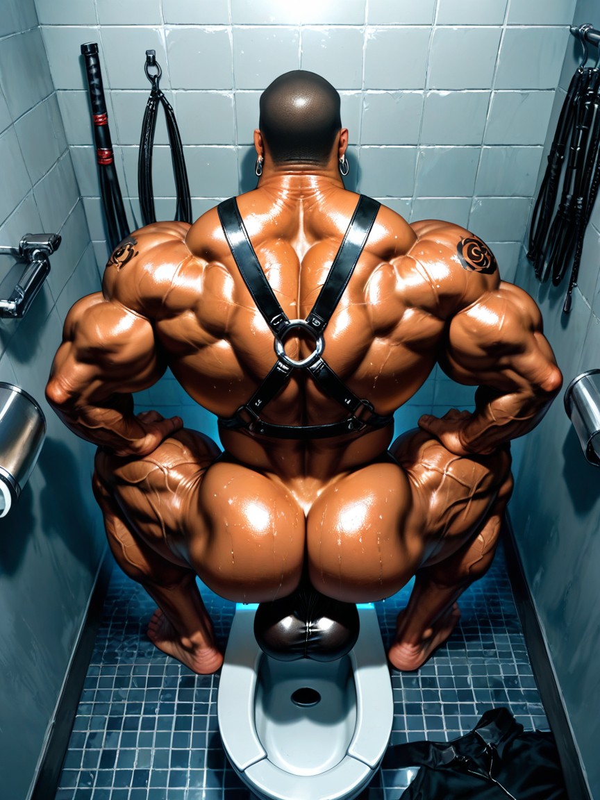 No Hair On Chest, Muscular Ass, Hands On Walls Porno IA Gay