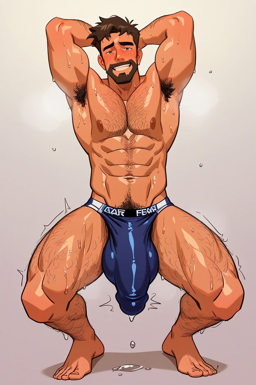 Dynamic Male Pose, Standing, Wamudraw Game's Brawl Porno IA Gay