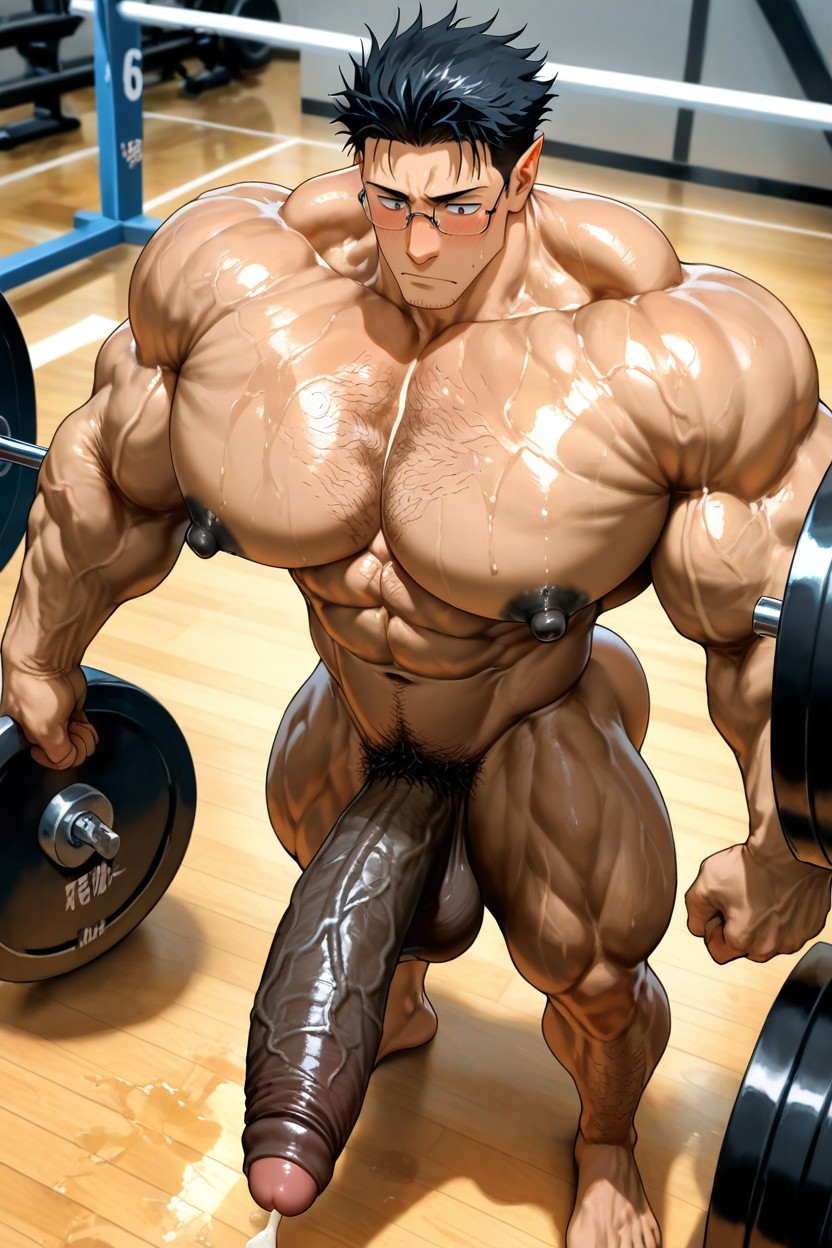 Muscular, Wearing Glasses, Tir En Buste Porno IA Gay