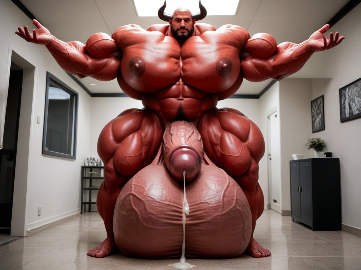 Point De Vue, Hyper Puffy Nipples, Oversized Heavy Hyper Muscles Porno IA Gay