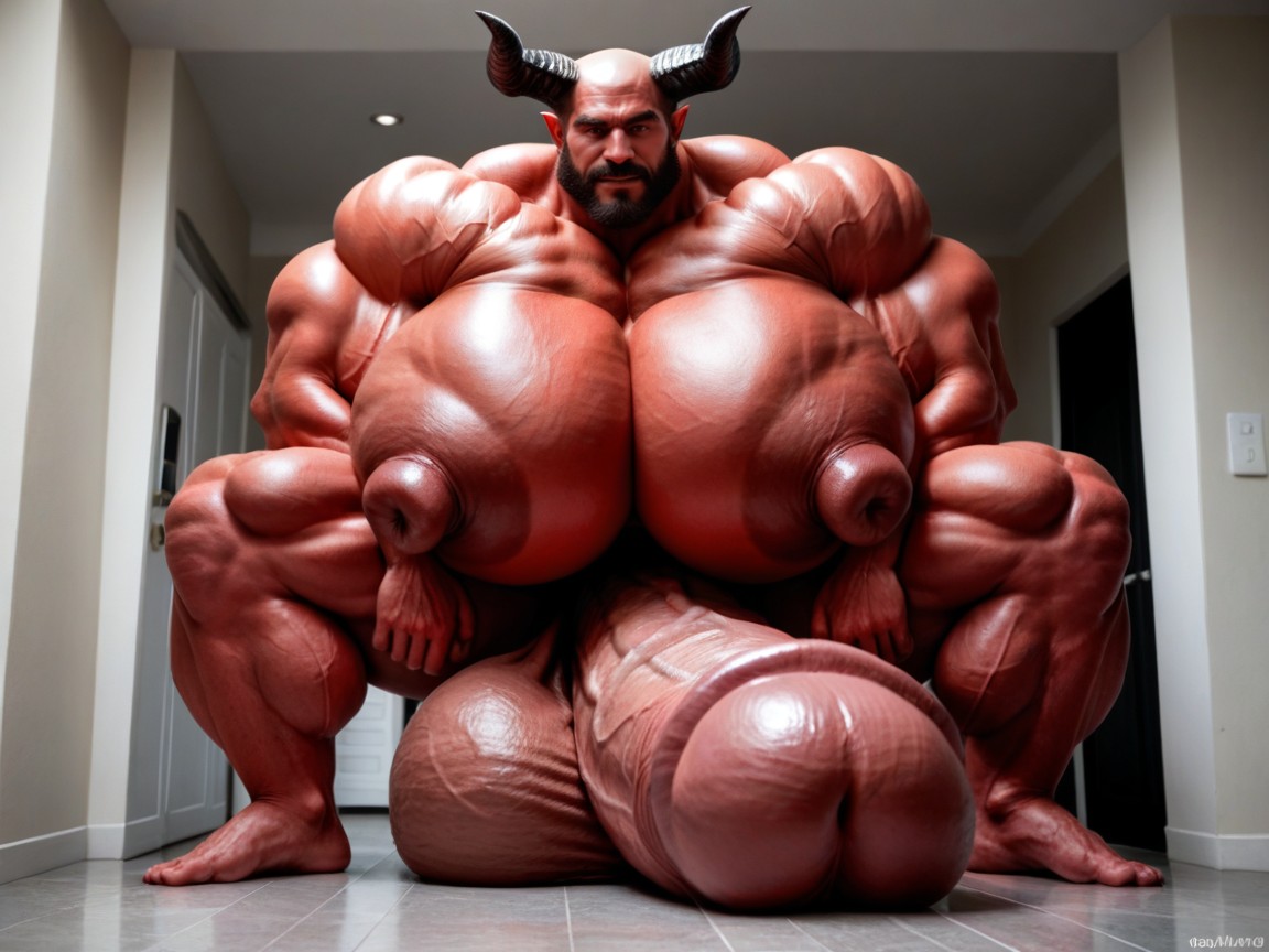 Extreme Hyper Cock, Obese, Extreme Hyper Testicles 게이 AI 포르노