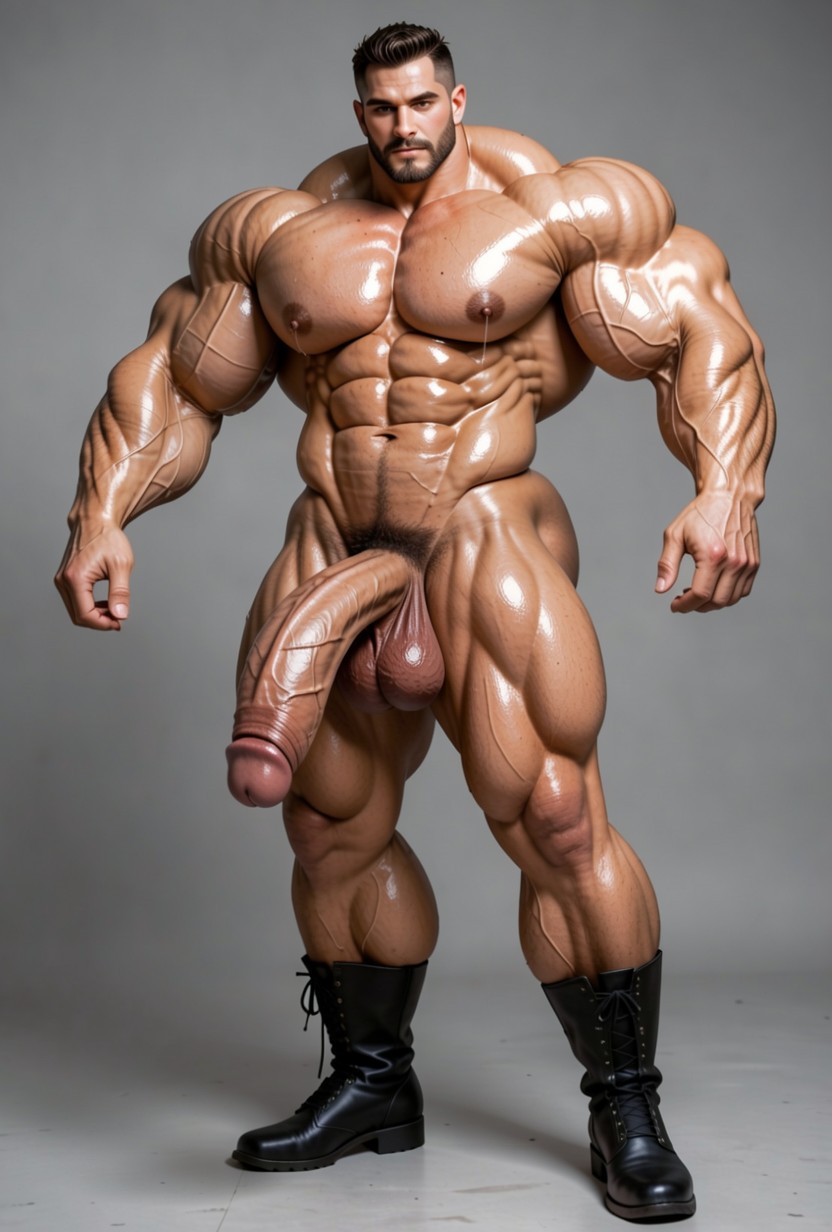 Moyen, Déguisement En Cuir, Veiny Cock Porno IA Gay