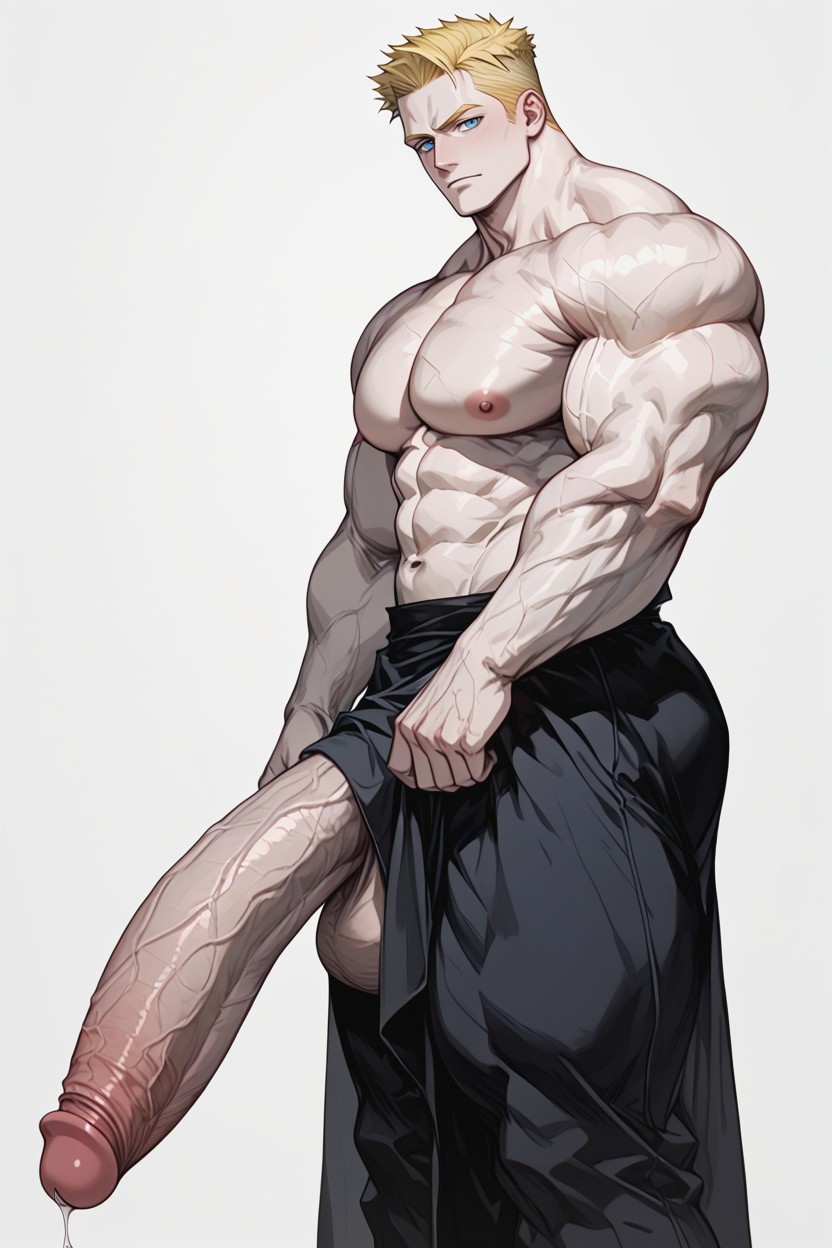 Shoulders Three Times As Broad As Hips, 특대 근육, Toned Body 게이 AI 포르노