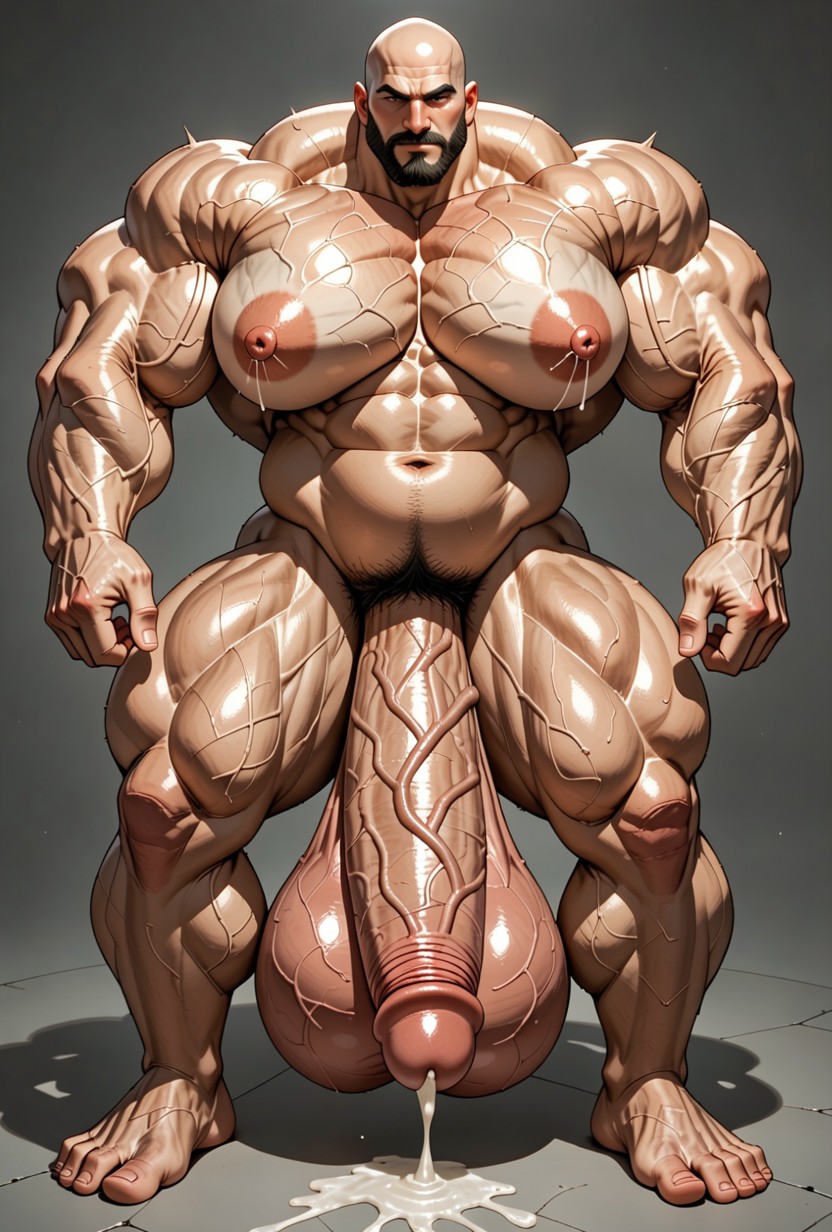 Extreme Hyper Vascular Muscles, Oversized Hyper Gigantic Muscles, Hyper Taut Muscles Porno IA Gay