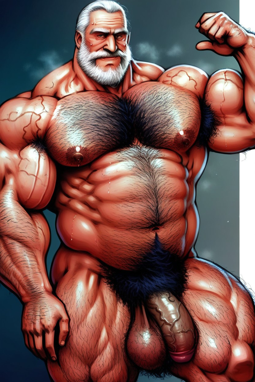 Hdr, Huge Pecs And Very Thick Thighs Full Bodyextreme Bushy Hairy Pubes, Uhd Porno IA Gay