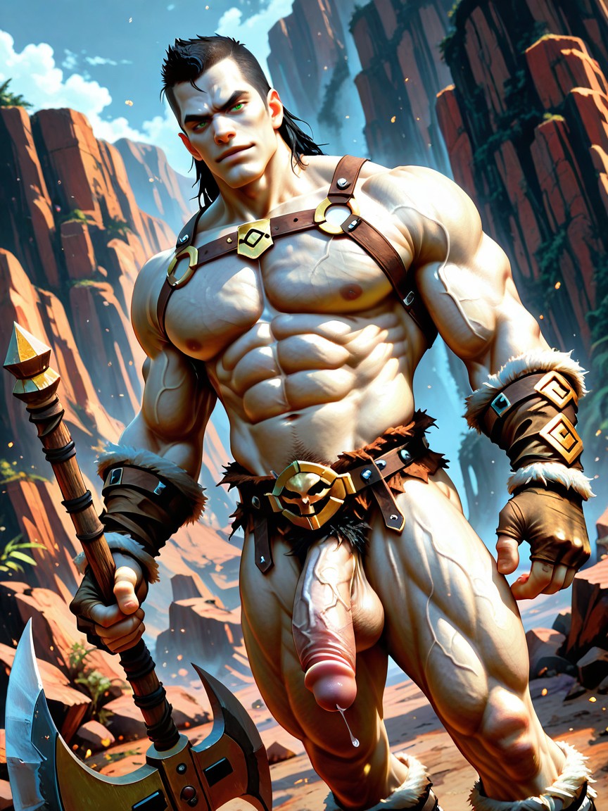 Ornate Gladiator Boots, Beitemian, Penis Größer Als Der Körper KI Schwulenporno