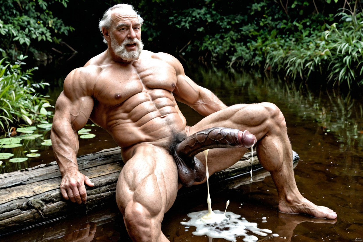 Giant Hyper Muscle, Pale Skin, Huge Legs Porno IA Gay