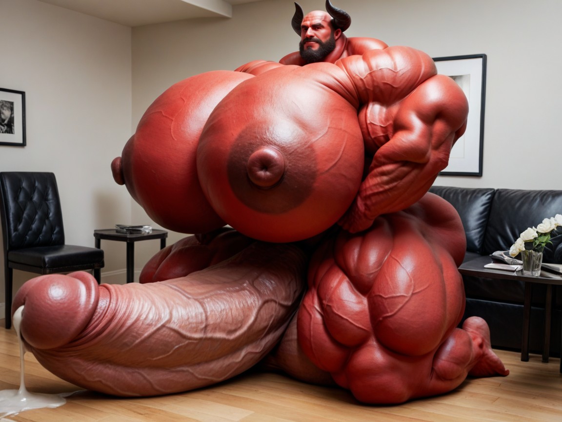 Hyper Muscle, Oversized Hyper Muscles, Oversized Heavy Hyper Muscles Pornografia gay com IA