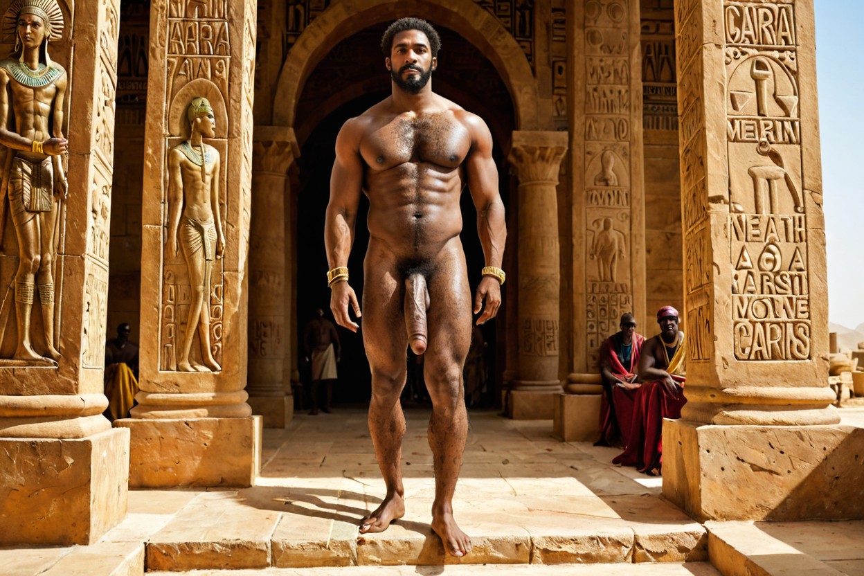 All Enormous Penis, Dark Brown Skin, カイロ(ピラミッド) ゲイAIポルノ