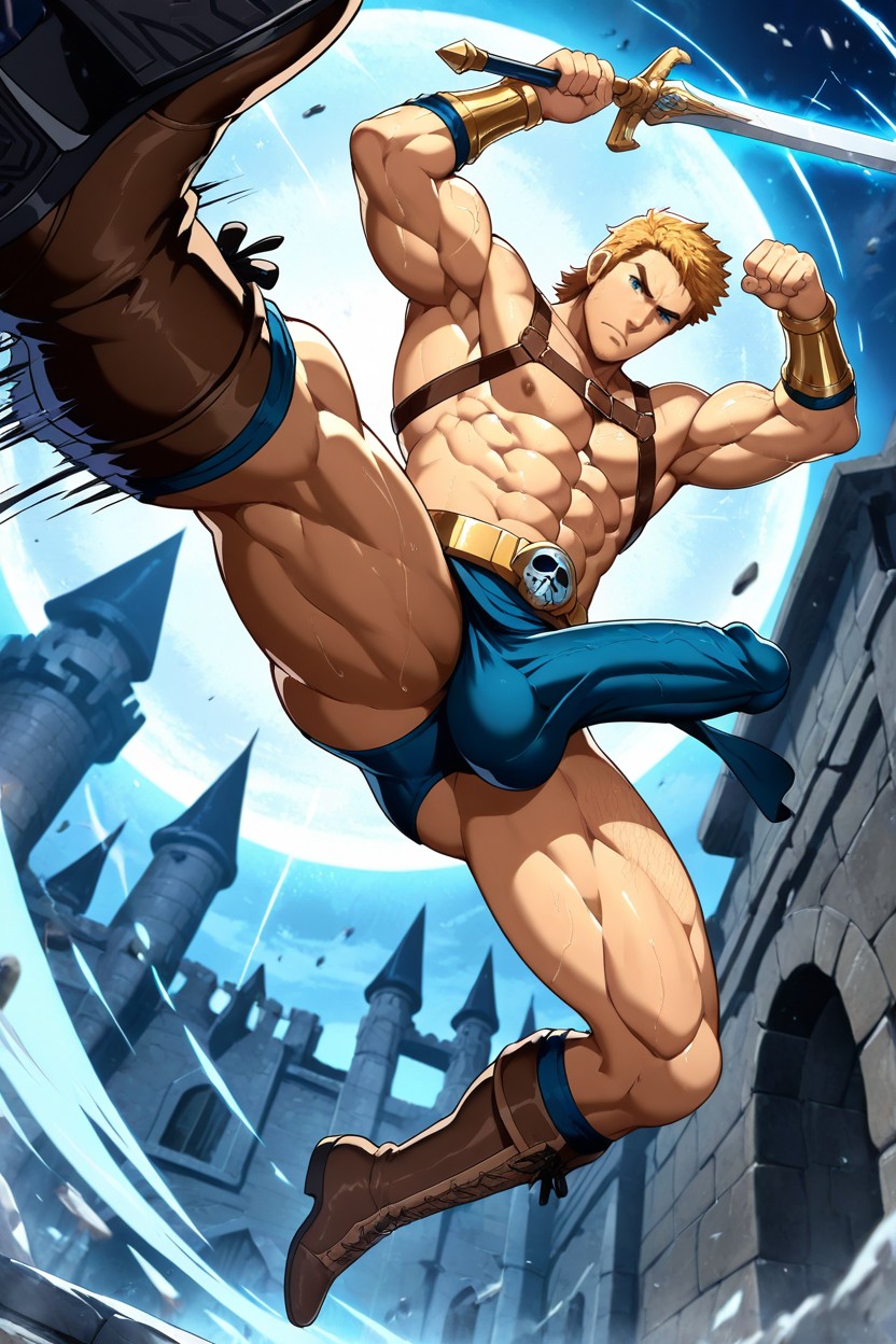 Well Defined Abs, Mazjojo Art Style, Lens Flare Porno IA Gay