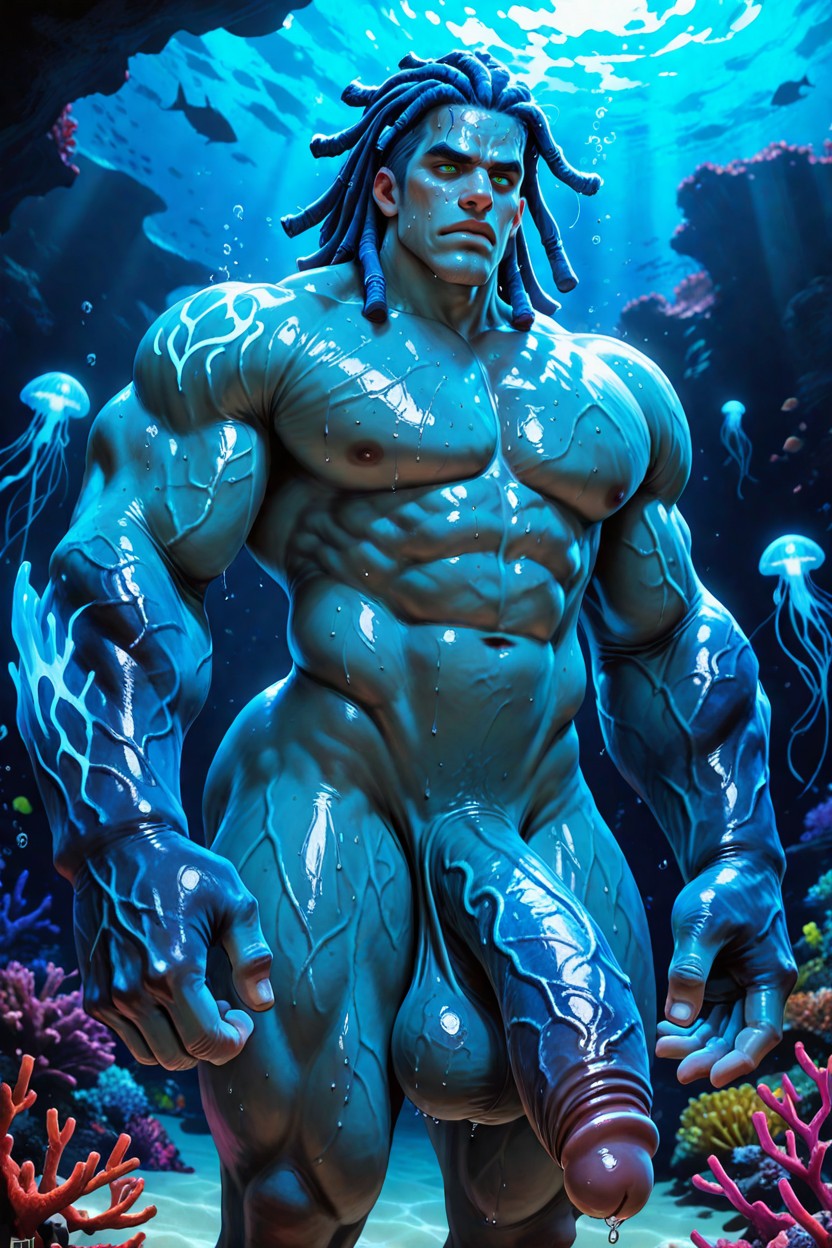 Long Hair, Jellyfish Tentacles From Hair, Highly Detailed ゲイAIポルノ