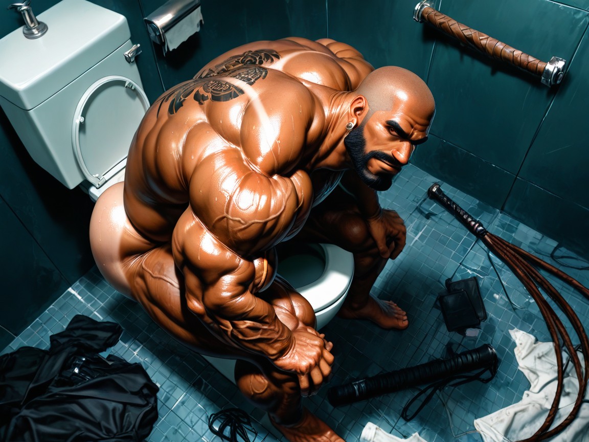 Dark Skin, Veiny Arms, Big Earrings 게이 AI 포르노