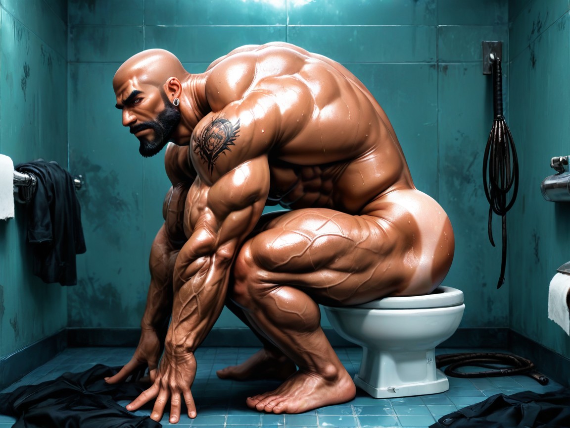 Hands On Knees, Darkness, Masculine Pornografia gay com IA