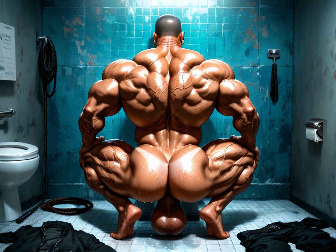 Wide Back, Masculine, Gloomy Atmosphere 게이 AI 포르노