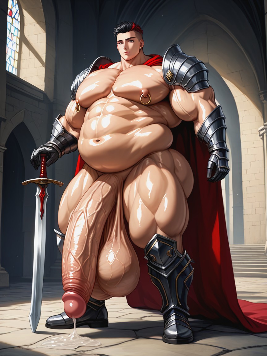 Holding Sword, Nipple Rings, Fat AI同性戀黃片