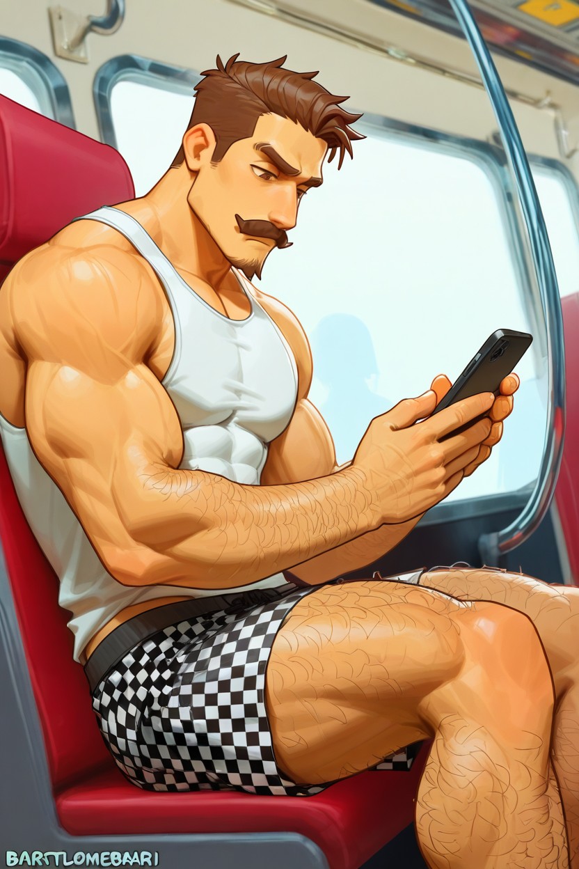 Bartolomeobari, Hairy Legs, Brown Eyes ゲイAIポルノ