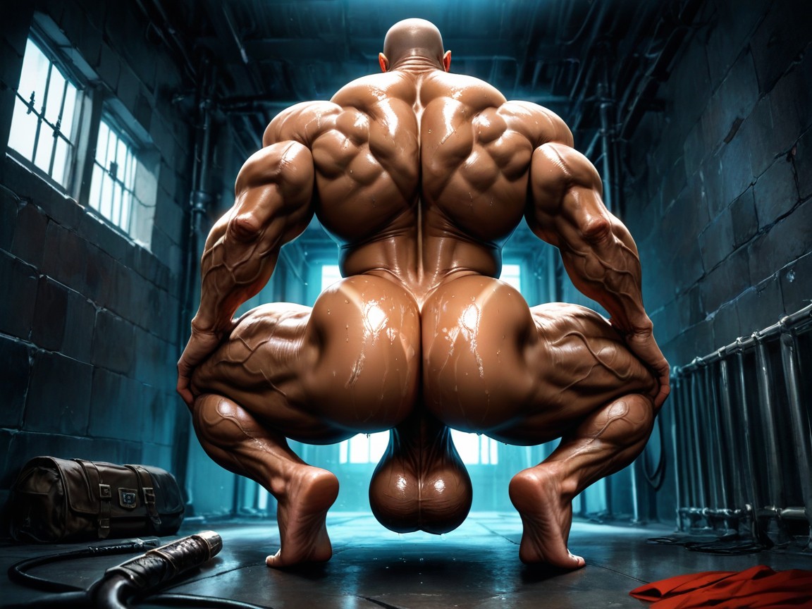 Muscular Legs, Big Earrings, Shaved Body AI Gay Porn
