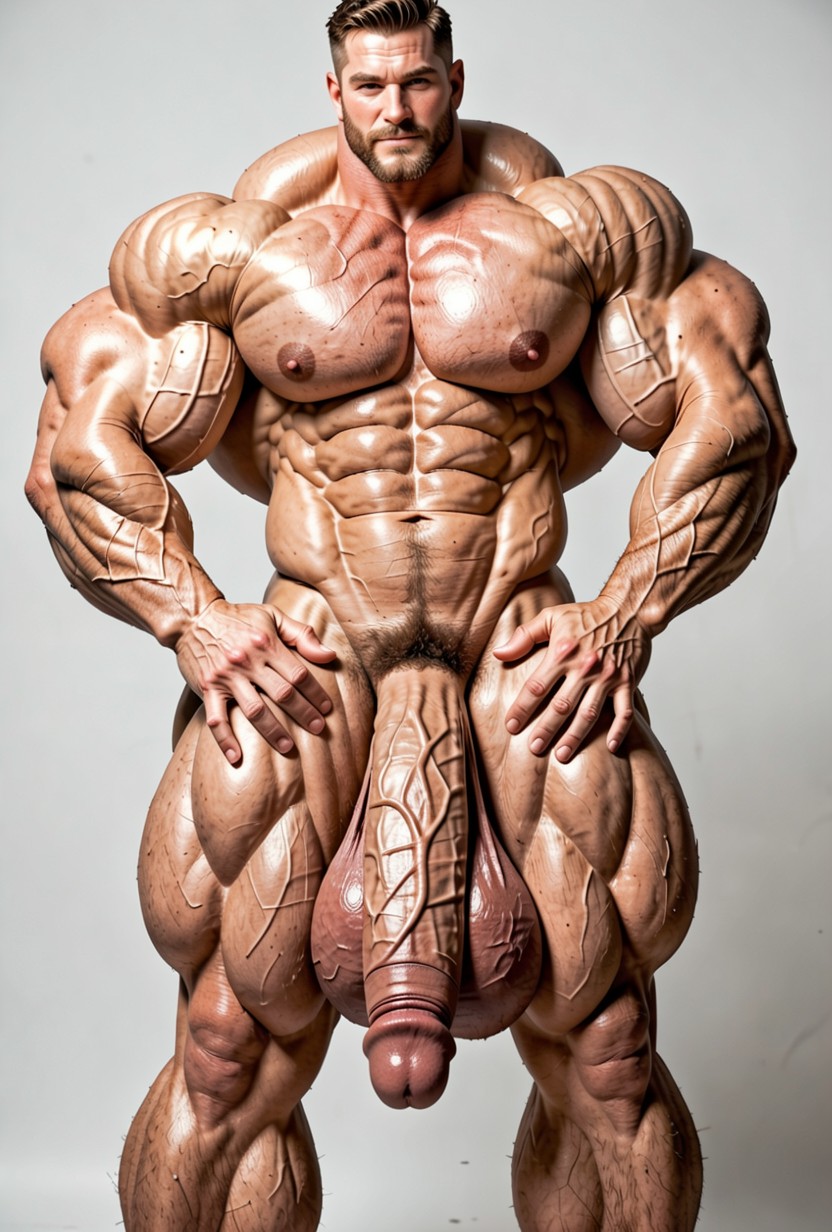 Very Thick Penis, Waist, Smug Expression AI Gay Porn