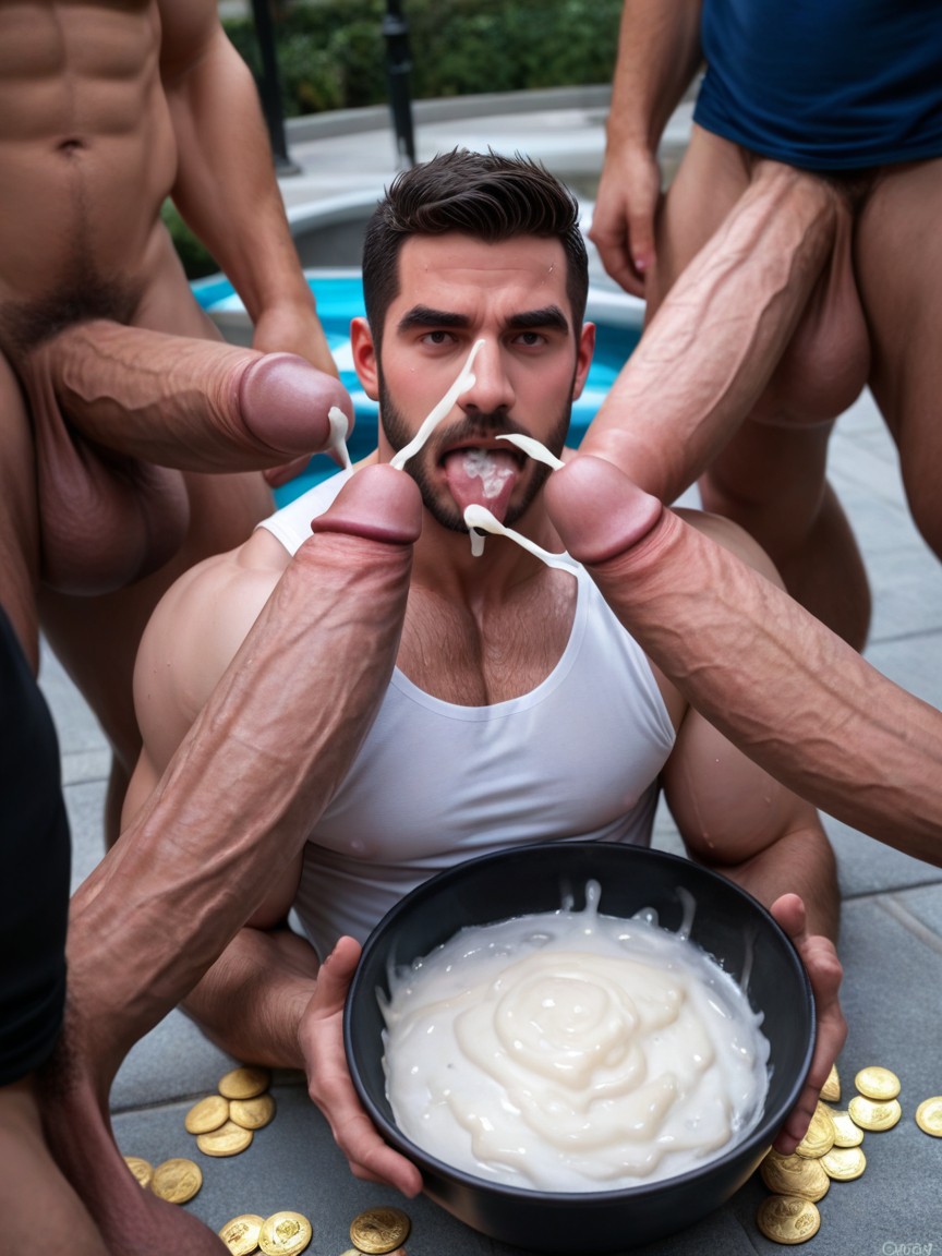 Pressed Together, Serious, Frot AI Gay Porn